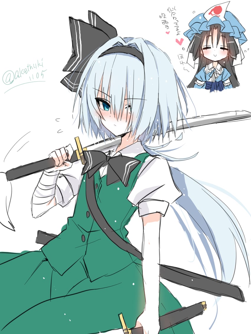 konpaku youmu, saigyouji yuyuko, houjou tokiyuki, and fubuki (touhou and 1 more) drawn by akatsuki_(ggsy7885)