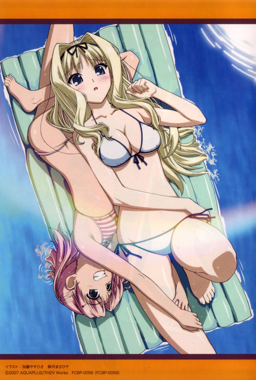 kusugawa sasara and maaryan (to heart and 2 more) drawn by katou_yasuhisa and yanagisawa_masahide
