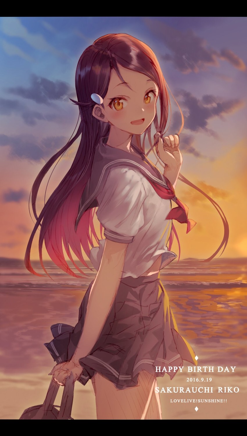 sakurauchi riko (love live! and 1 more) drawn by shirabi