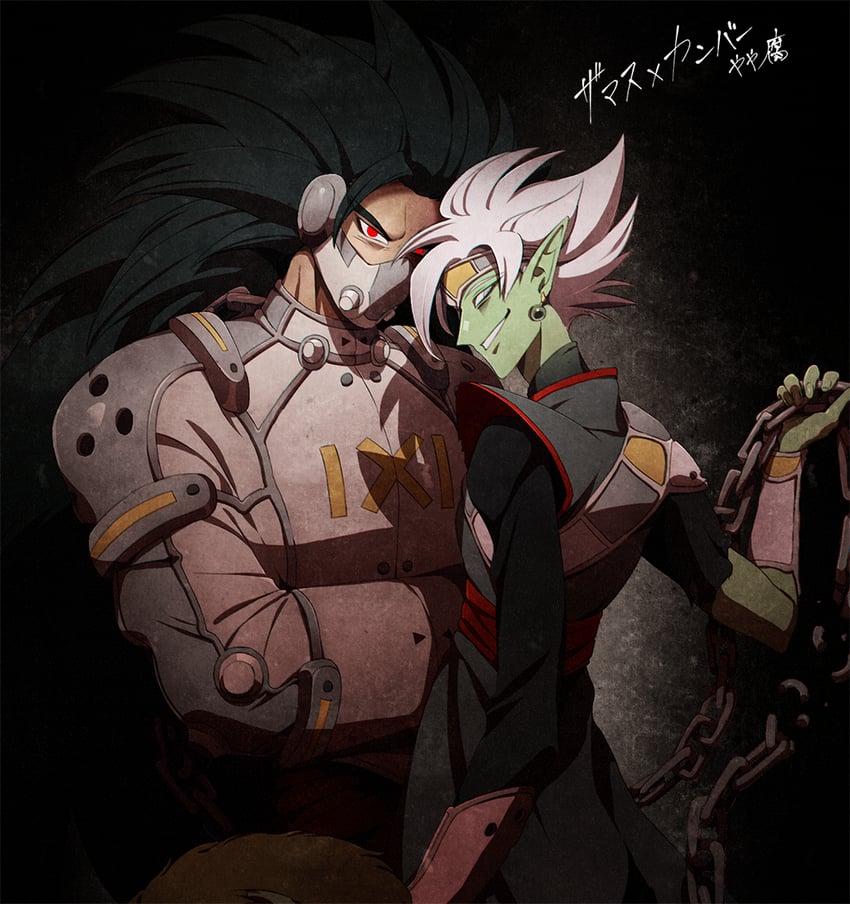 zamasu, fused zamasu, and cumber (dragon ball and 1 more) drawn by ushihoshi