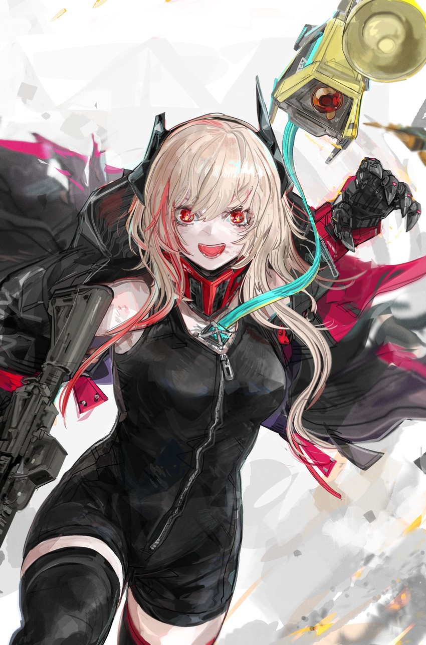m4 sopmod ii and banana (girls' frontline) drawn by nslacka