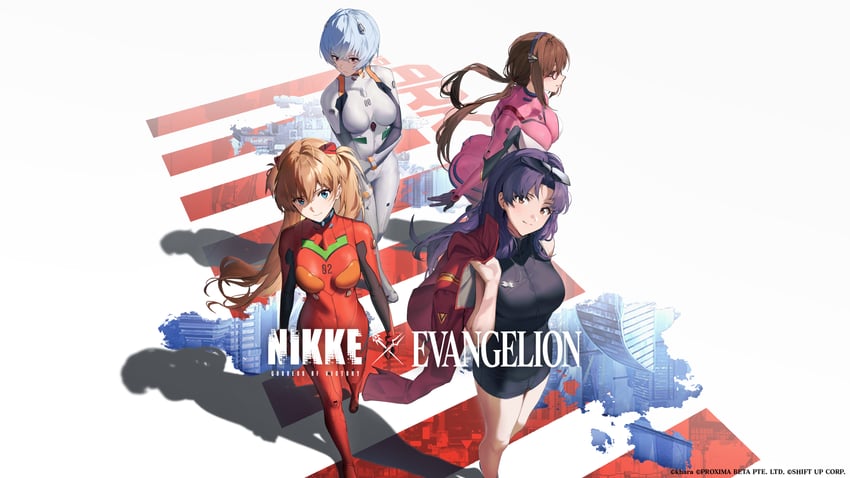 souryuu asuka langley, ayanami rei, makinami mari illustrious, and katsuragi misato (neon genesis evangelion and 2 more)