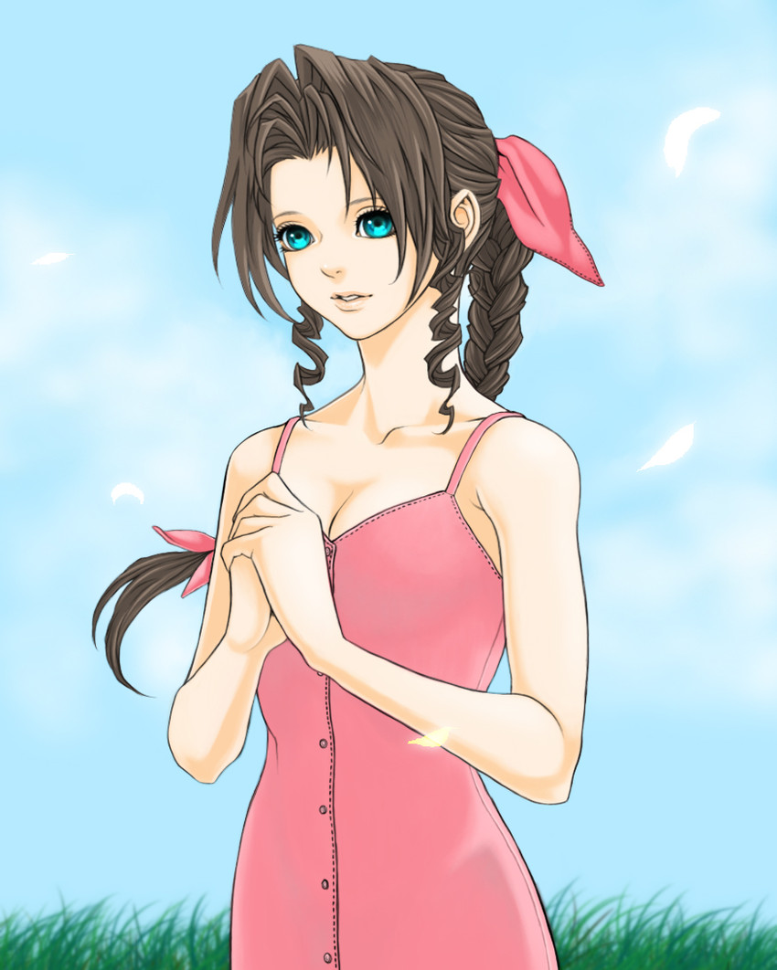 aerith gainsborough (final fantasy and 1 more) drawn by cs-zero