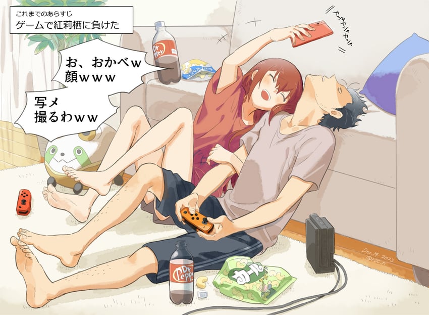 makise kurisu and okabe rintarou (steins;gate) drawn by rocni