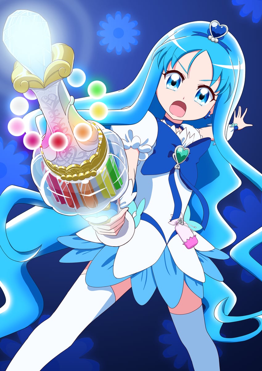 kurumi erika and cure marine (precure and 1 more) drawn by sentyouoekaki
