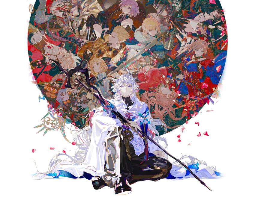 artoria pendragon, saber, mash kyrielight, abigail williams, gilgamesh, and 9 more (fate and 1 more) drawn by taiki_(luster)