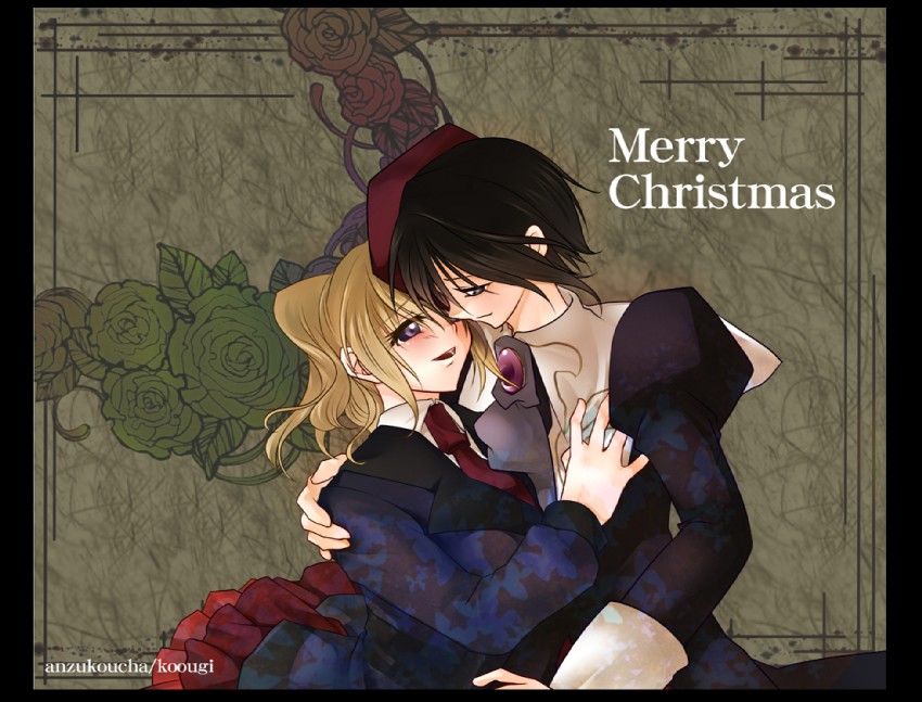 ushiromiya jessica and kanon (umineko no naku koro ni) drawn by koougi