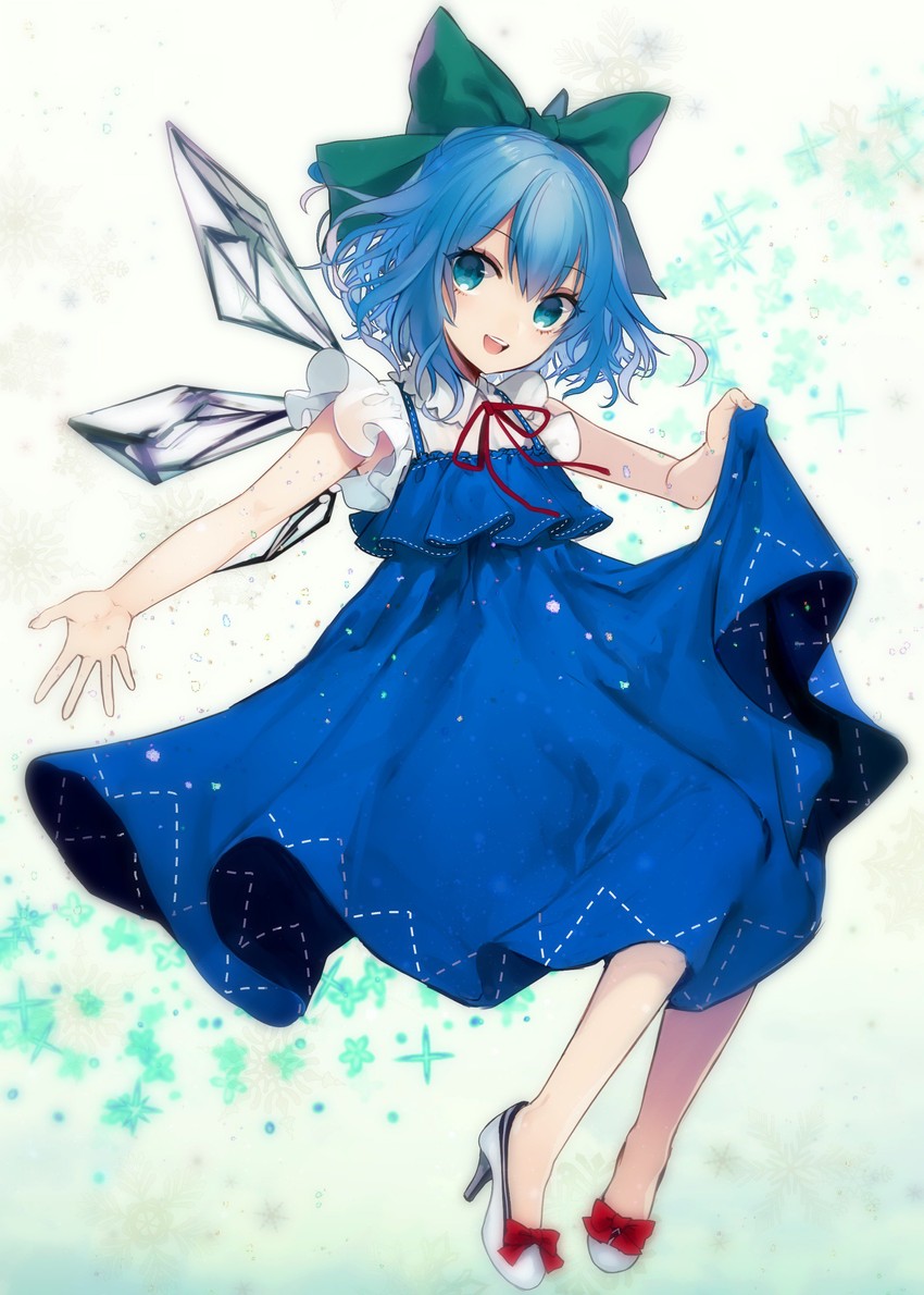 cirno (touhou) drawn by daimaou_ruaeru