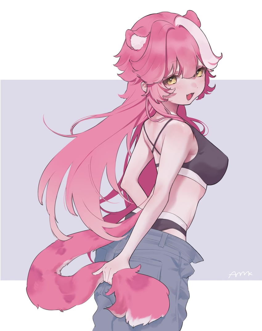 raora panthera (hololive and 1 more) drawn by amane_0e0