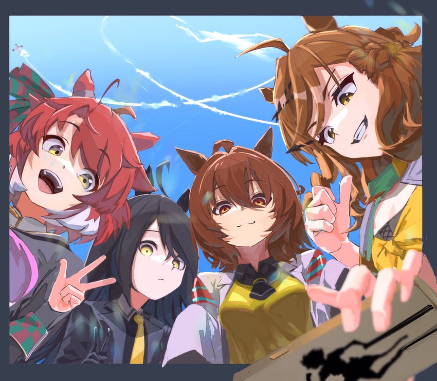 agnes tachyon, manhattan cafe, jungle pocket, dantsu flame, and ms. fortune (umamusume) drawn by o_ko_ge2024