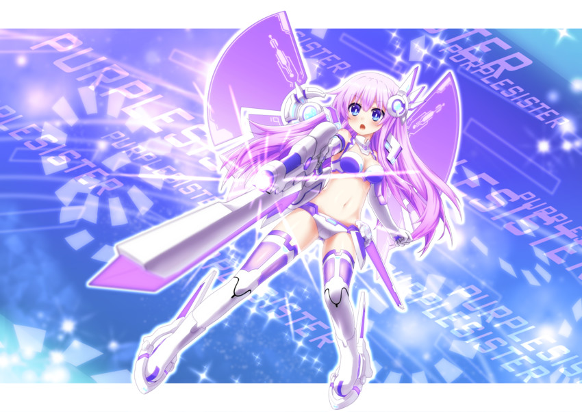 nepgear and purple sister (neptune and 1 more) drawn by mizunashi_(second_run)