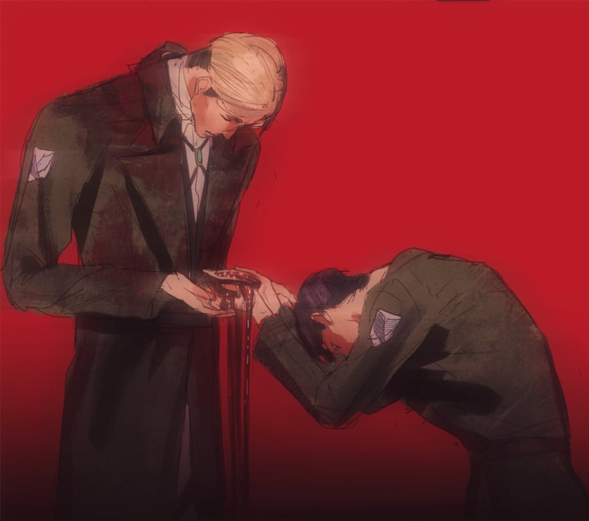 levi and erwin smith (shingeki no kyojin) drawn by vhfmrdktybsjogv