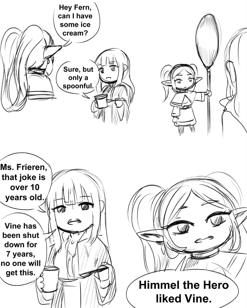 frieren and fern (sousou no frieren and 1 more) drawn by theupbringer