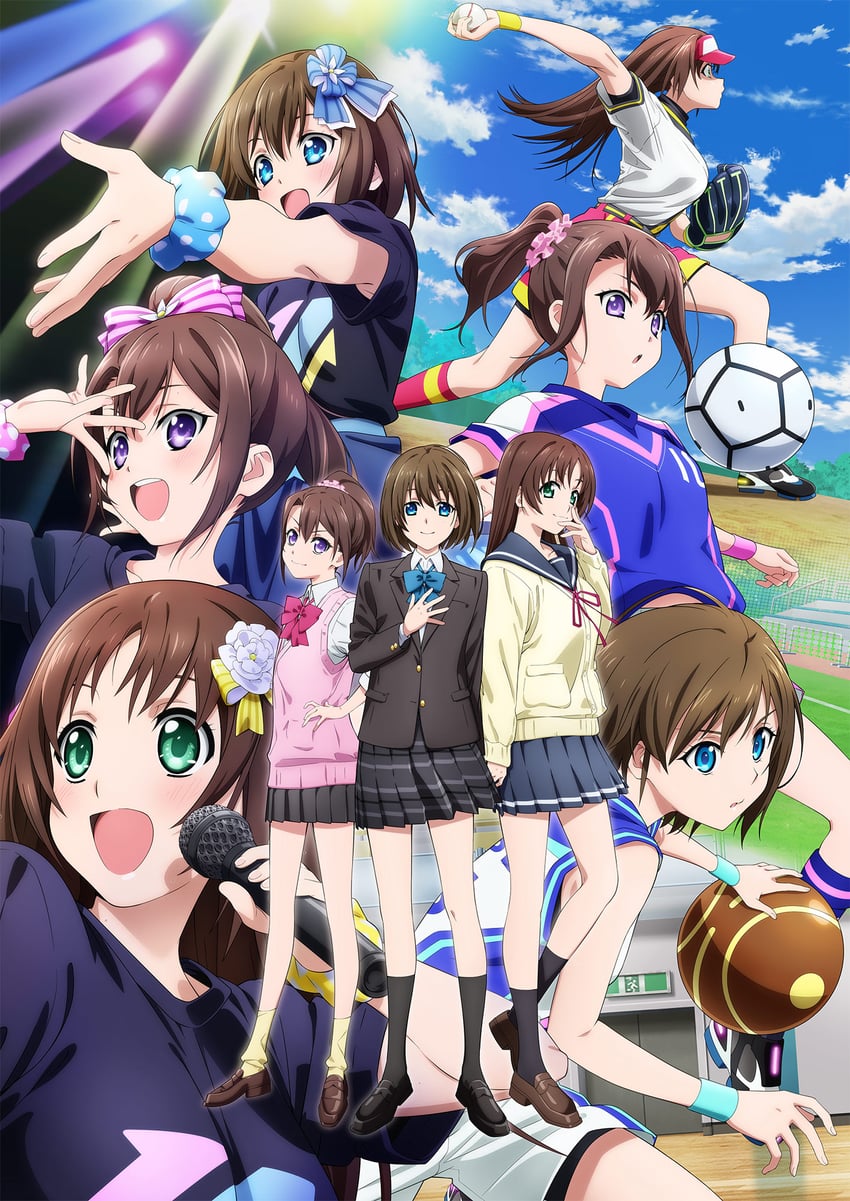 hayama hiyori, kodaka saki, and maehara sumika (extreme hearts) drawn by arakaki_issei
