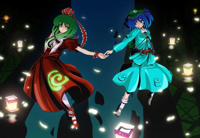 kawashiro nitori and kagiyama hina (touhou) drawn by umarutsufuri
