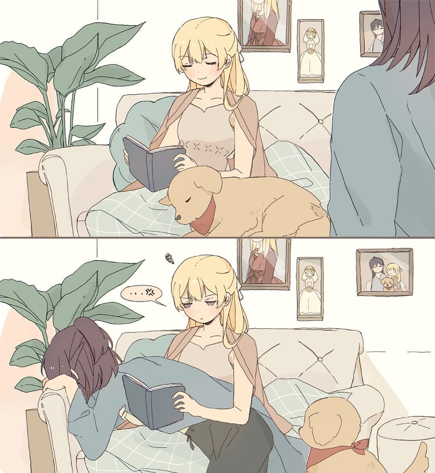 shirasagi chisato and seta kaoru (bang dream!) drawn by seri_(vyrlw)