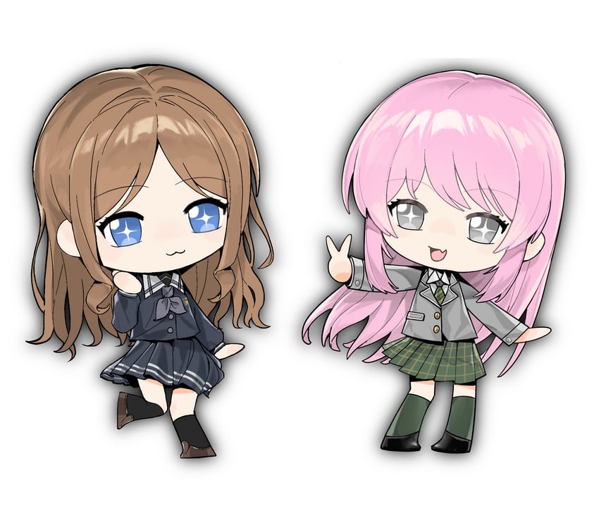 chihaya anon and nagasaki soyo (bang dream! and 1 more) drawn by anli_(jwcpp4sum0mgk5r)