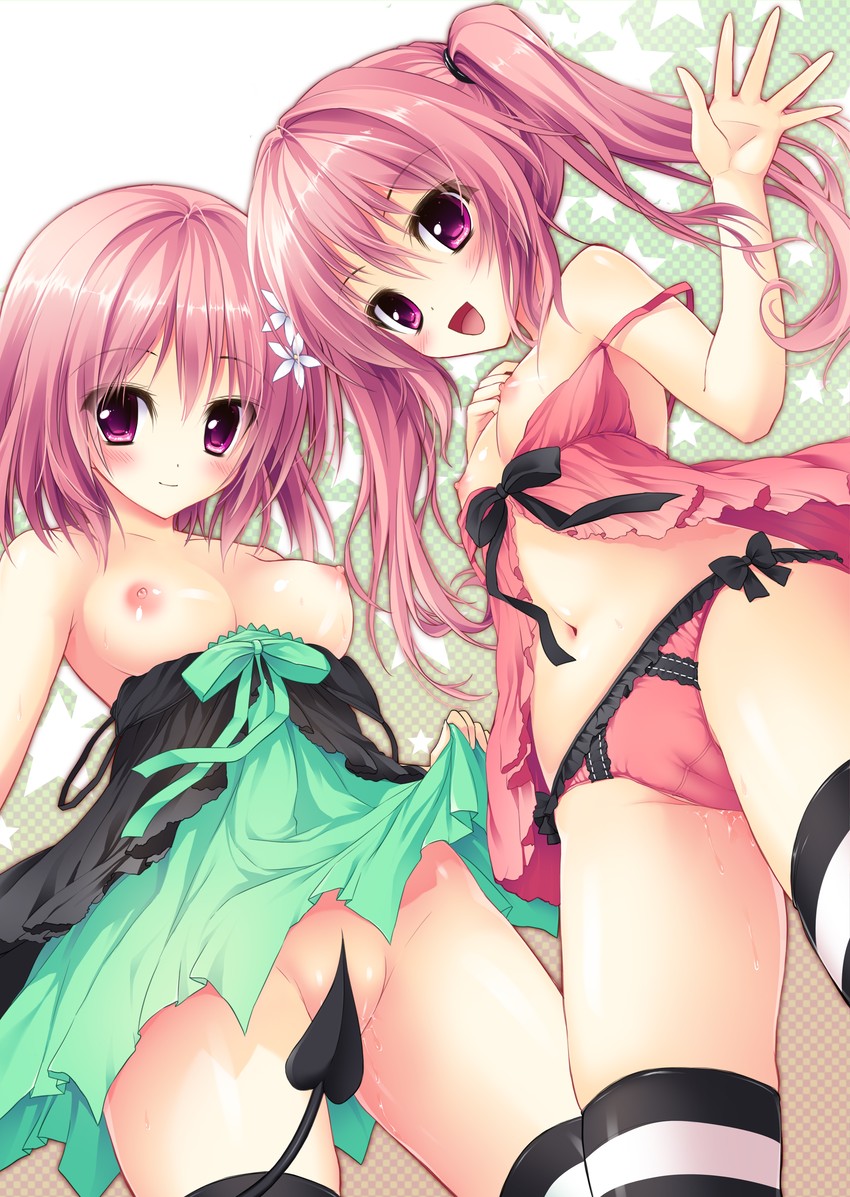 momo velia deviluke and nana asta deviluke (to love-ru) drawn by shiramori_yuse