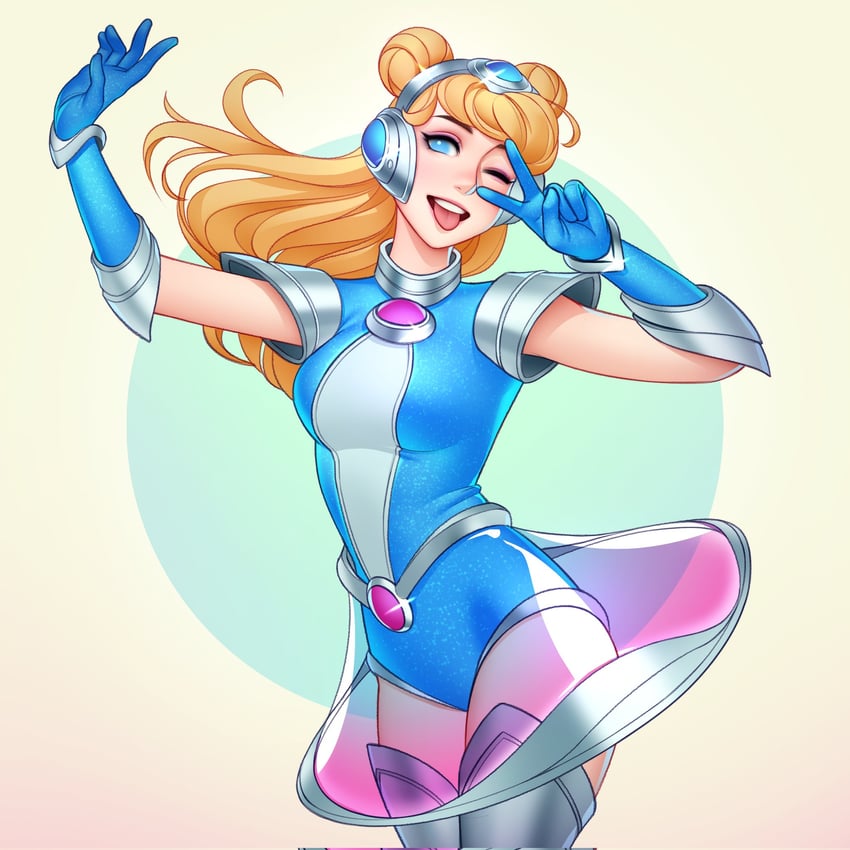 lux and space groove lux (league of legends) drawn by tsuaii