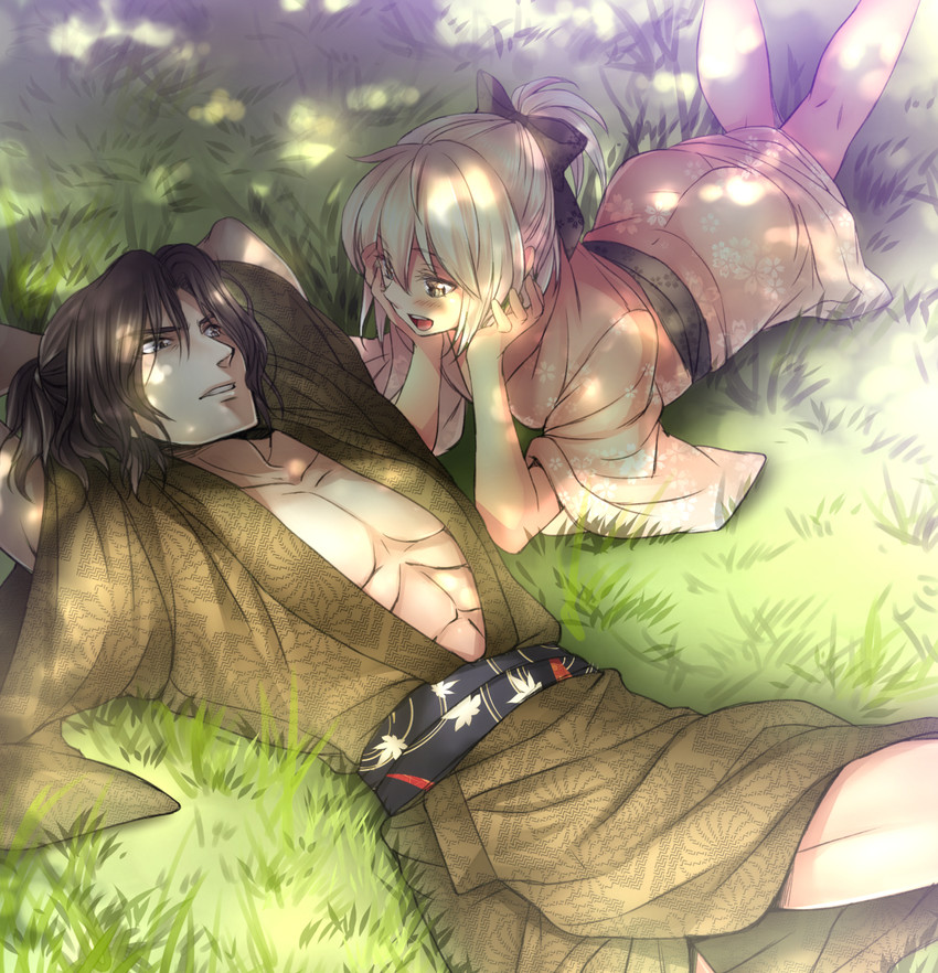 okita souji and hijikata toshizou (fate and 2 more) drawn by hatori_mia