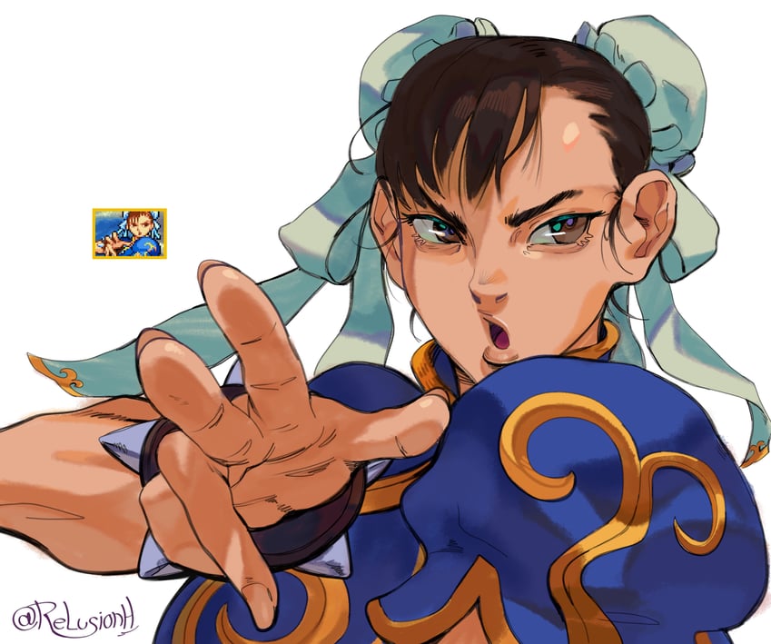 chun-li (street fighter and 1 more) drawn by relusionh