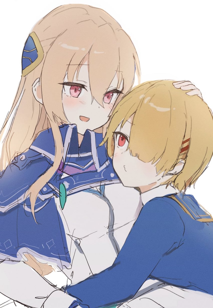 kayamori ruka and shirakawa yuina (heaven burns red) drawn by milchu