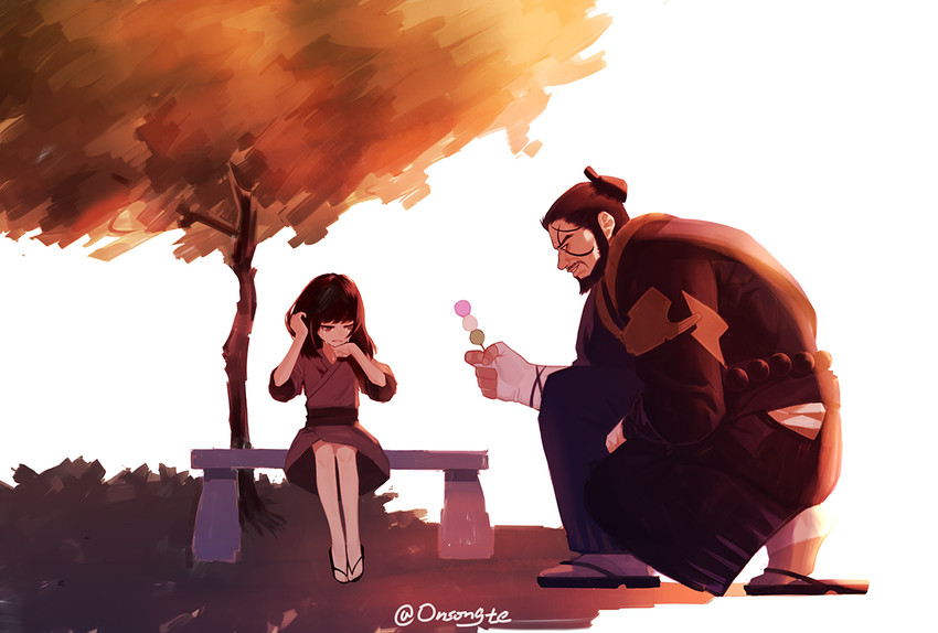 yotsuyu goe brutus and gosetsu daito (final fantasy and 1 more) drawn by onsongte