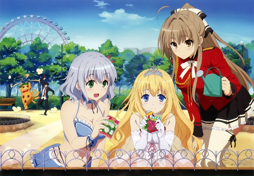 sento isuzu, latifa fleuranza, muse, moffle, and kanie seiya (amagi brilliant park)