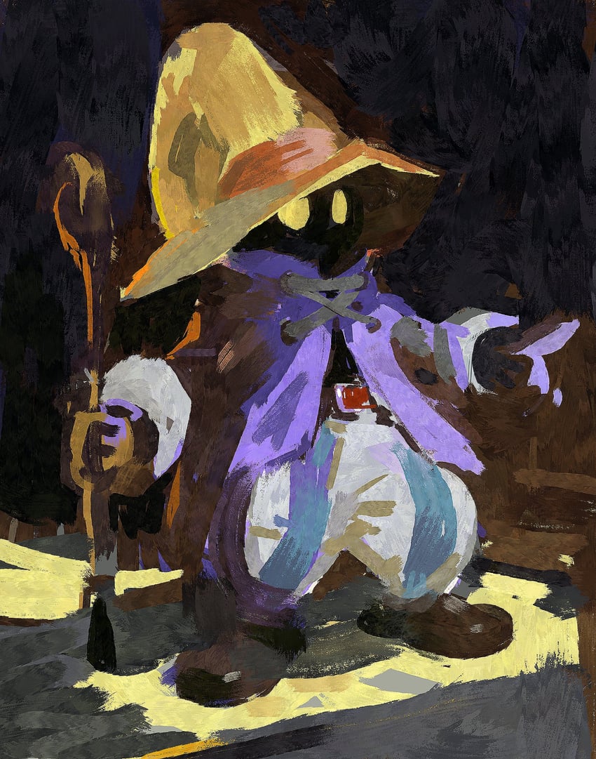 black mage and vivi ornitier (final fantasy) drawn by yuming_li