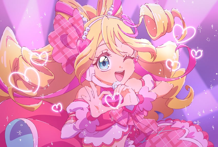 sakura uta and cure idol (precure and 1 more) drawn by usiusi_nanas
