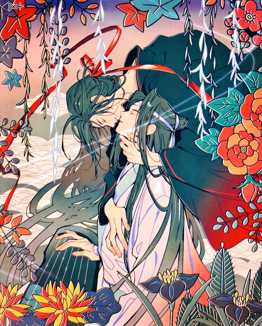 wei wuxian and lan wangji (modao zushi) drawn by to_dot
