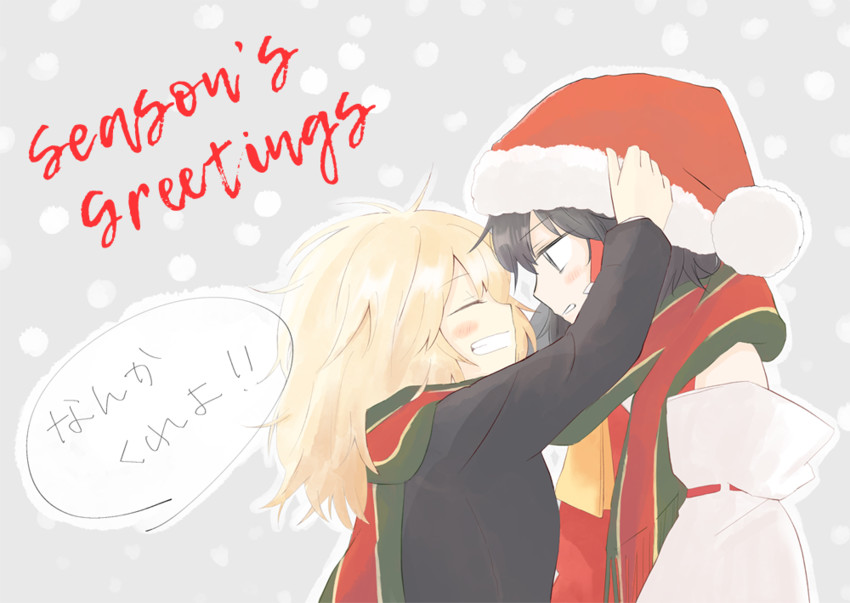 hakurei reimu and kirisame marisa (touhou) drawn by cyu_ta