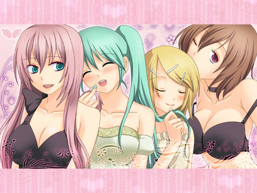 hatsune miku, kagamine rin, megurine luka, and meiko (vocaloid) drawn by ayase_aria