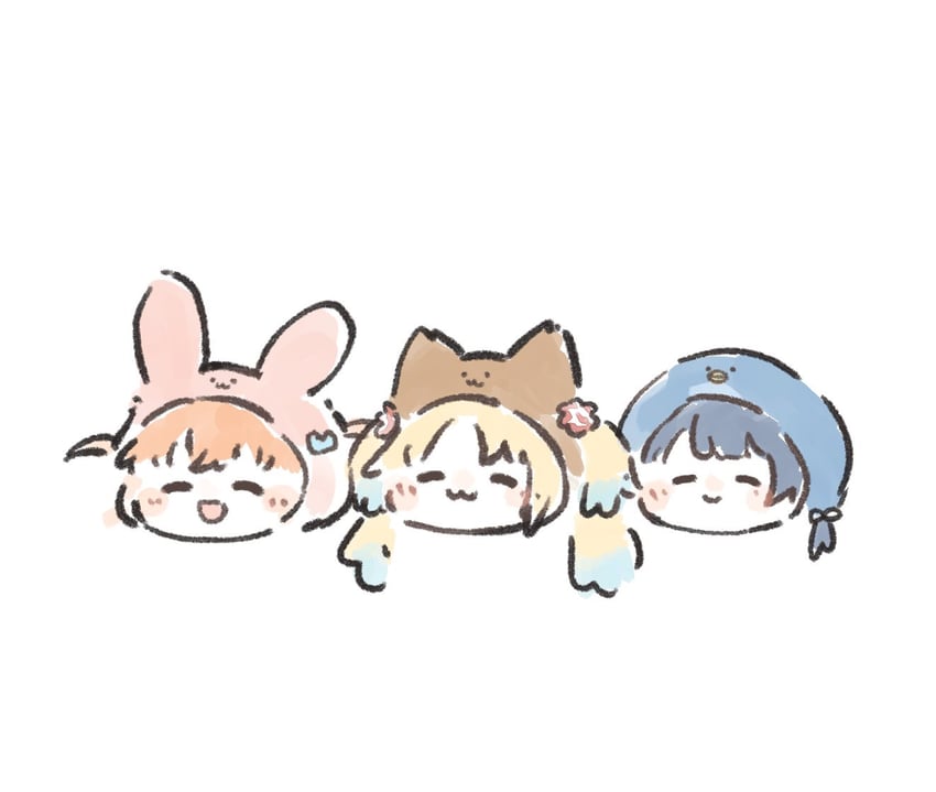 hinoshita kaho, murano sayaka, and osawa rurino (love live! and 1 more) drawn by ao_kaeru