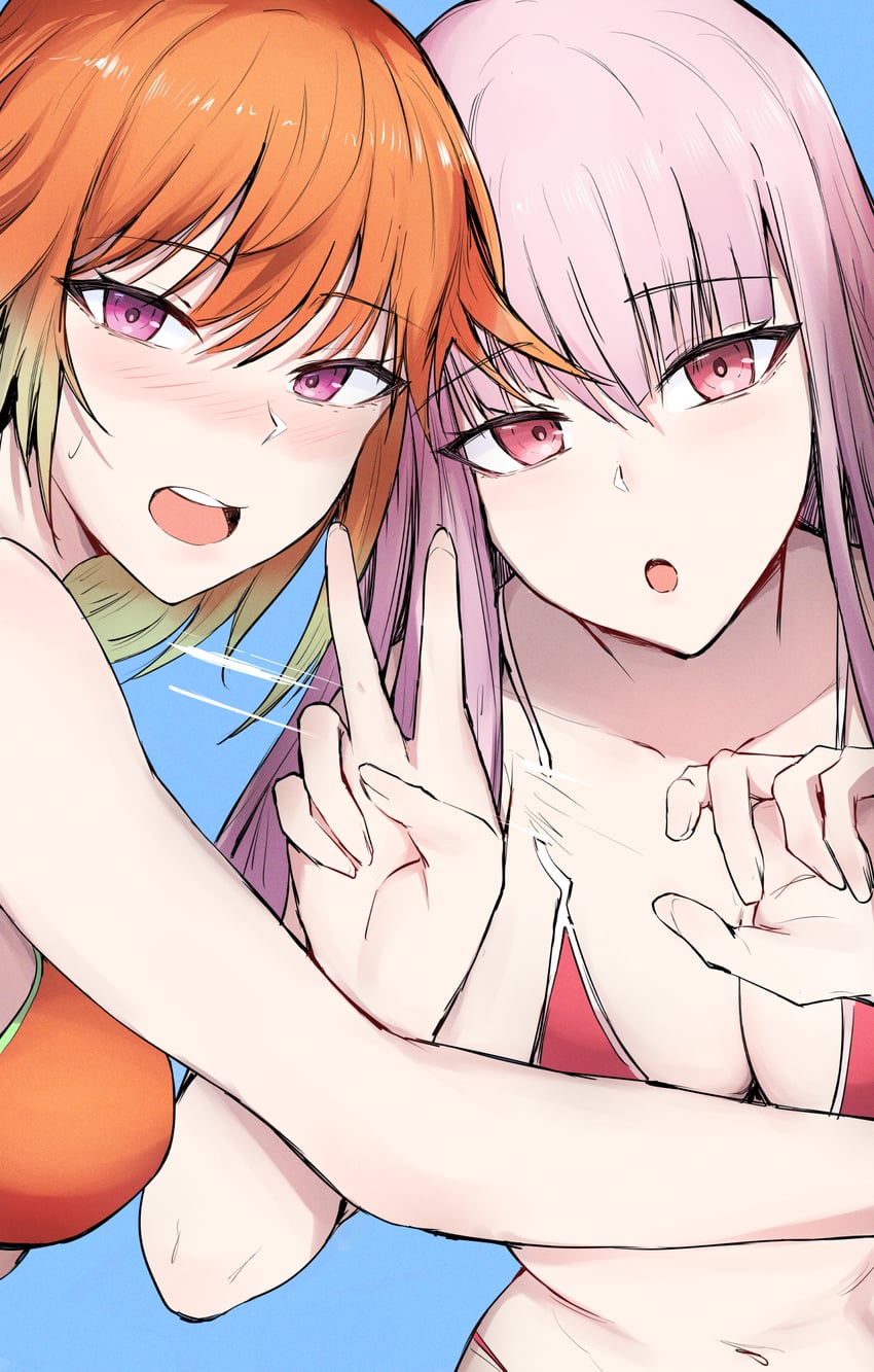 mori calliope and takanashi kiara (hololive and 1 more) drawn by sakiya_(sak1_01)