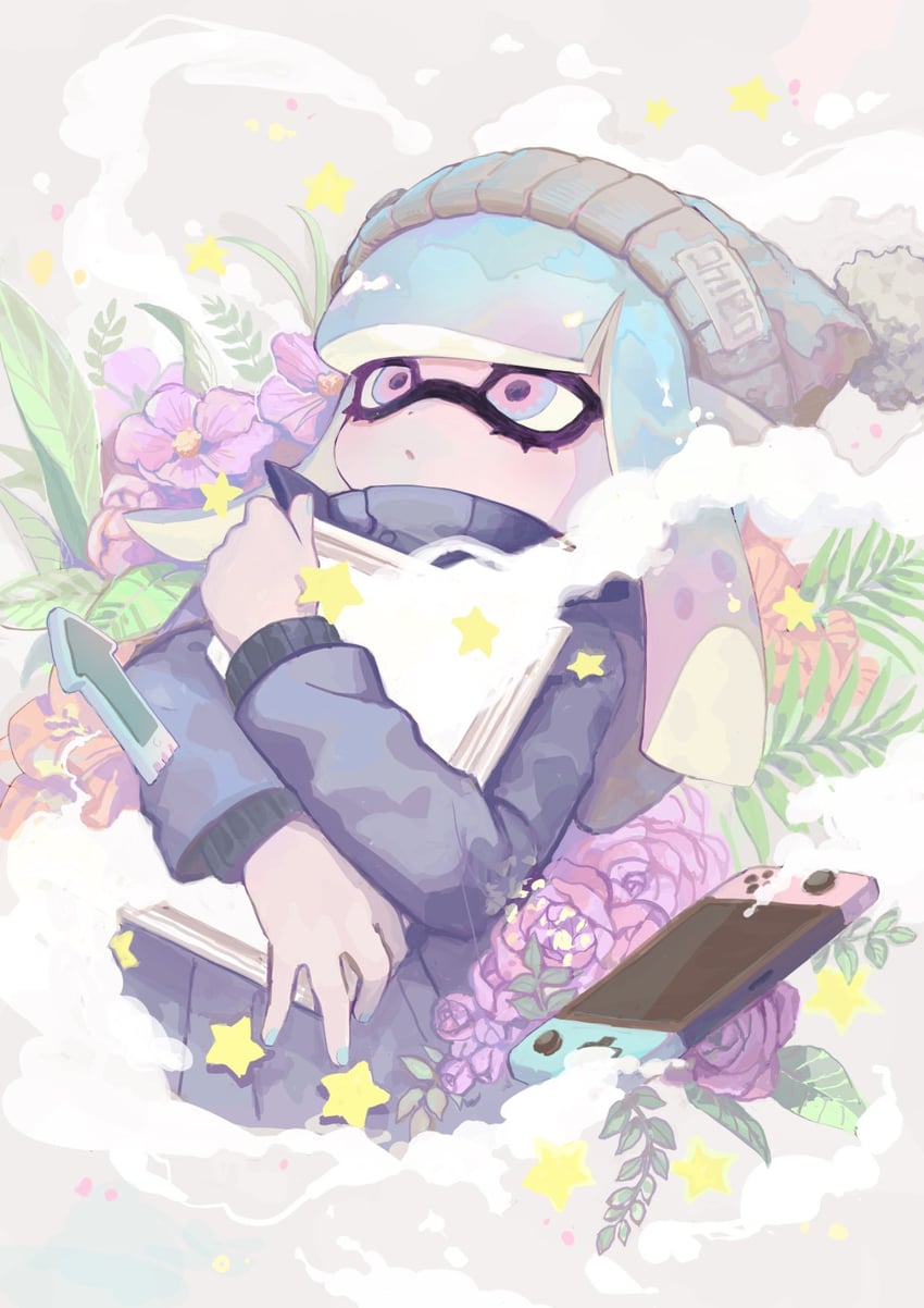 inkling player character and inkling girl (splatoon) drawn by shima_(shimmer_7y)