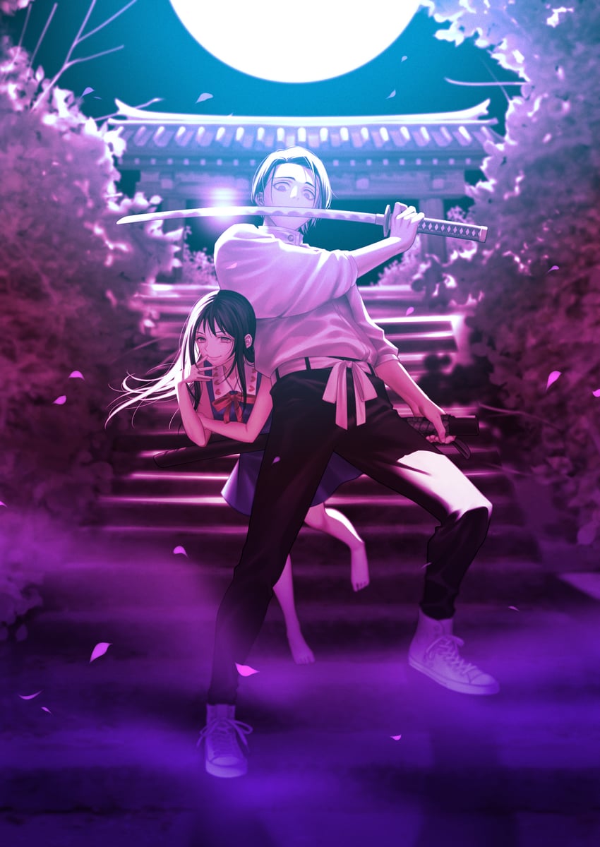 okkotsu yuuta and orimoto rika (jujutsu kaisen) drawn by arkray
