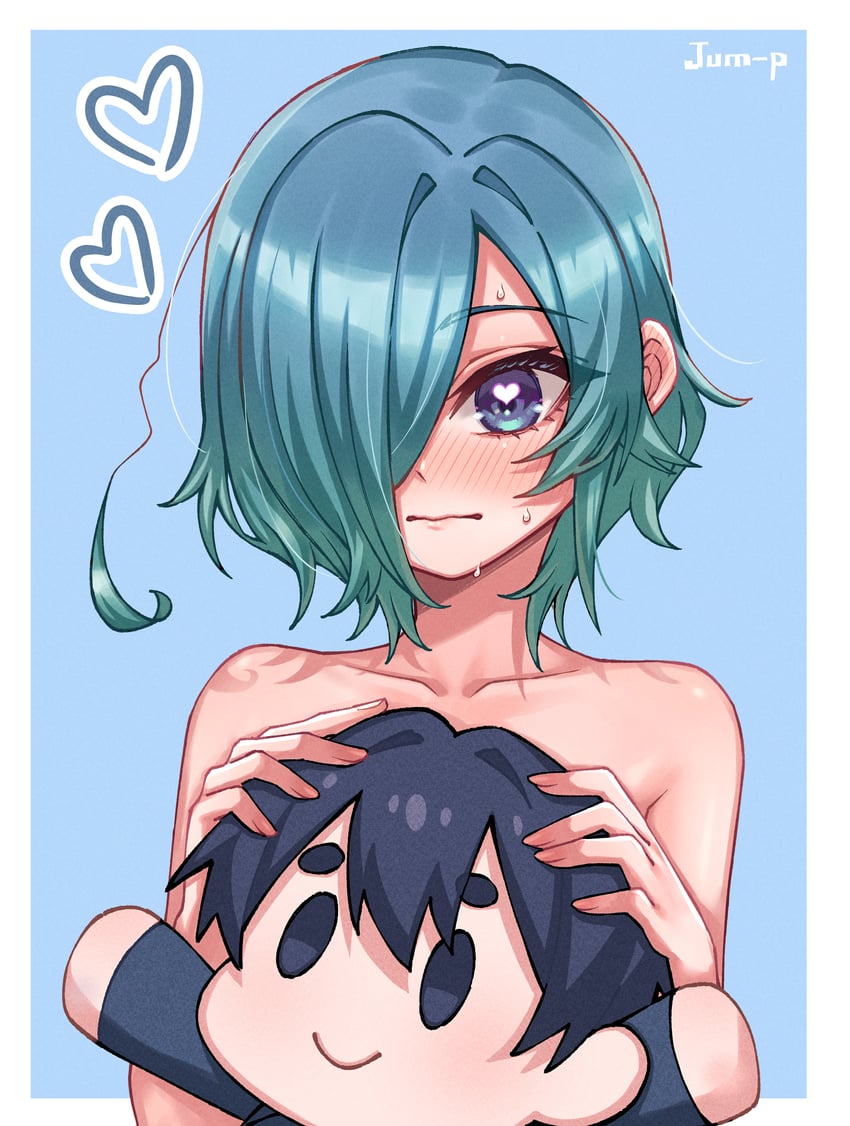 aijou rentarou and nakaji uto (kimi no koto ga dai dai dai dai daisuki na 100-nin no kanojo) drawn by jjum_pp
