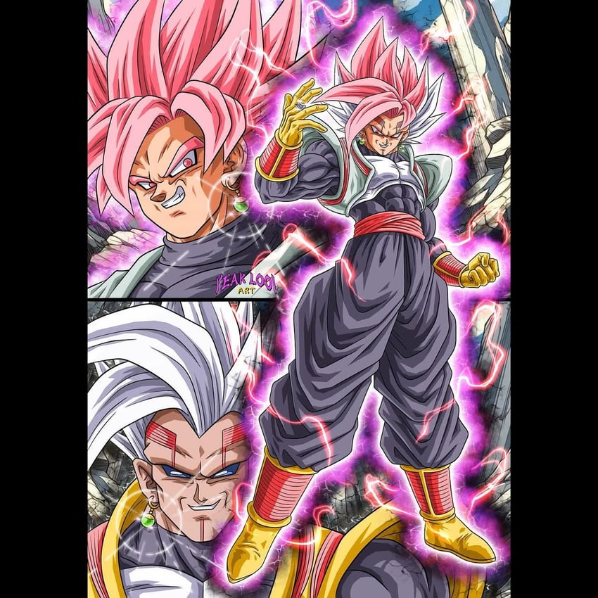goku black, baby, and baby vegeta (dragon ball and 2 more) drawn by yeak_looi_art