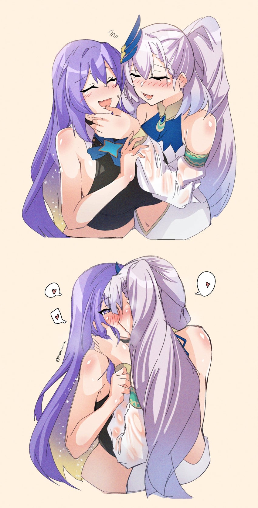 moona hoshinova and pavolia reine (hololive and 1 more) drawn by myumi