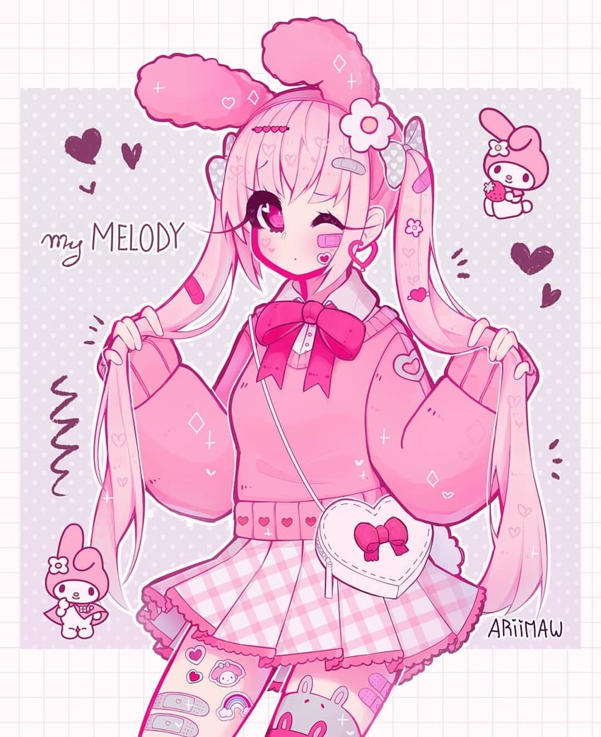 my melody (sanrio and 1 more) drawn by ariimaw