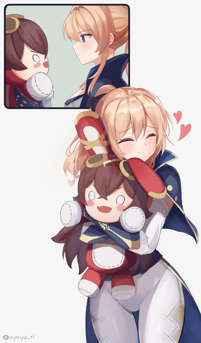 jean and baron bunny (genshin impact) drawn by ayaya_(ayaya_ri)
