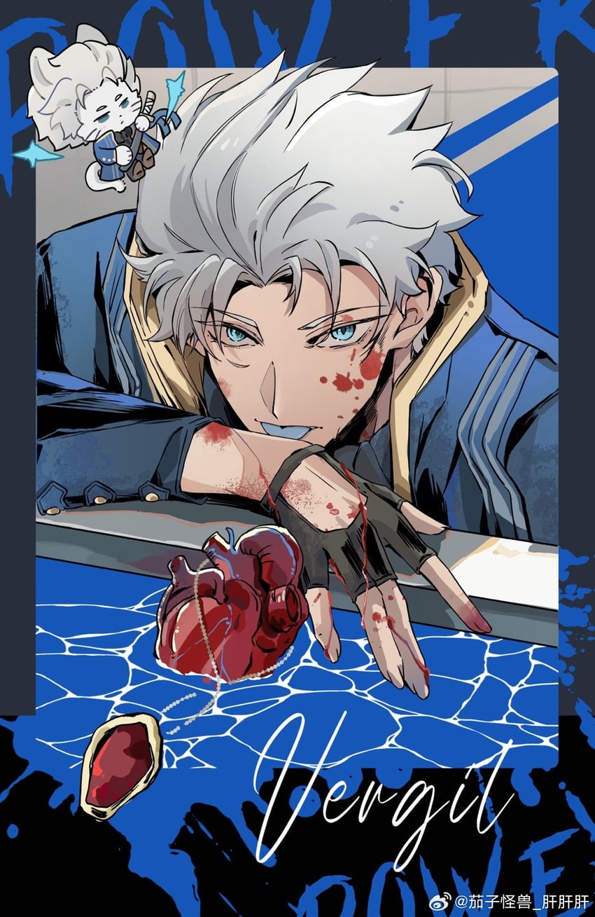 vergil (devil may cry and 1 more) drawn by qiezi_guaishou