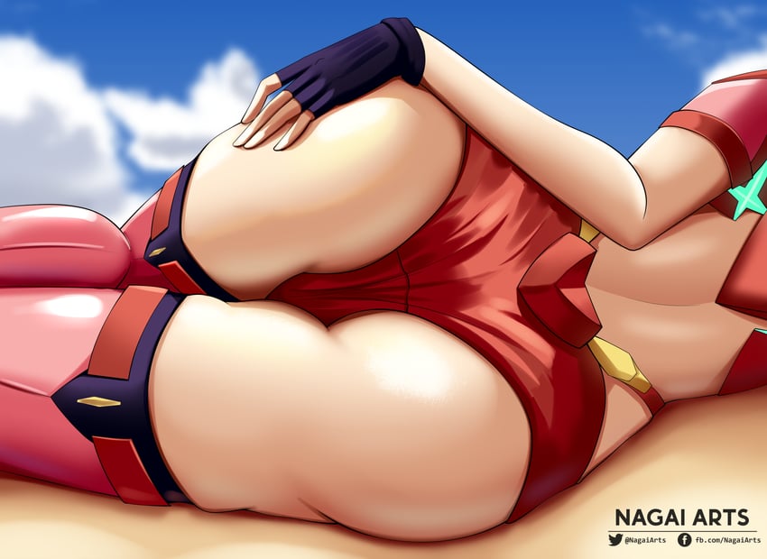 pyra (xenoblade chronicles and 1 more) drawn by nagaiarts