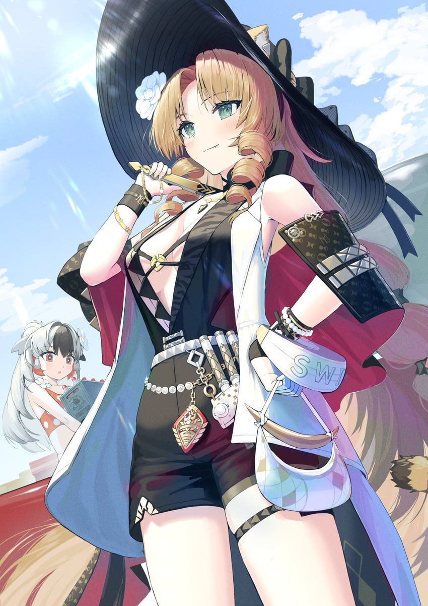 swire, swire the elegant wit, and snowsant (arknights) drawn by pi_(p77777778)