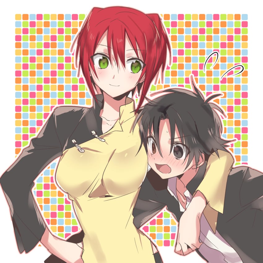 nagumo koushi and senshou kiriya (megami-ryou no ryoubo-kun) drawn by hinotta