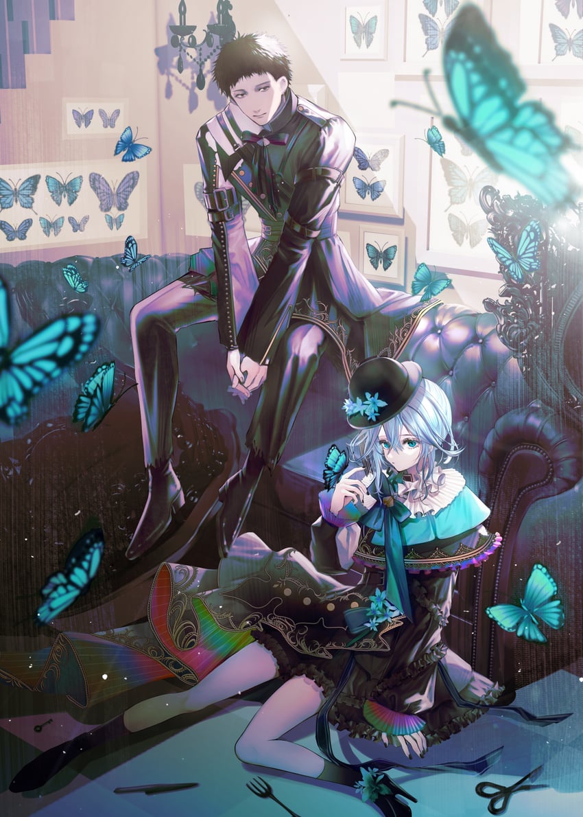 yashiro kizuku and yukishiro mahiro (nijisanji) drawn by hirose_(10011)
