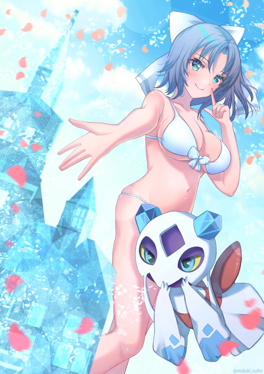 yumi and froslass (pokemon and 3 more) drawn by gogat8
