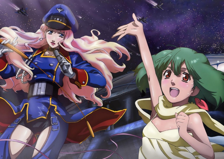 sheryl nome and ranka lee (macross and 1 more) drawn by ootsuka_yae