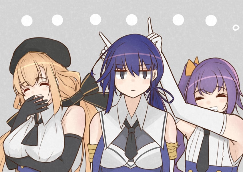 kawanabe nazuna, takehisa nakaba, and hayami katsura (assault lily) drawn by meme_(lm0009aetklim)